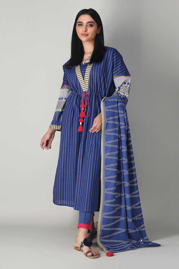 Khaadi Alk20415 Blue Winter Collection 2020